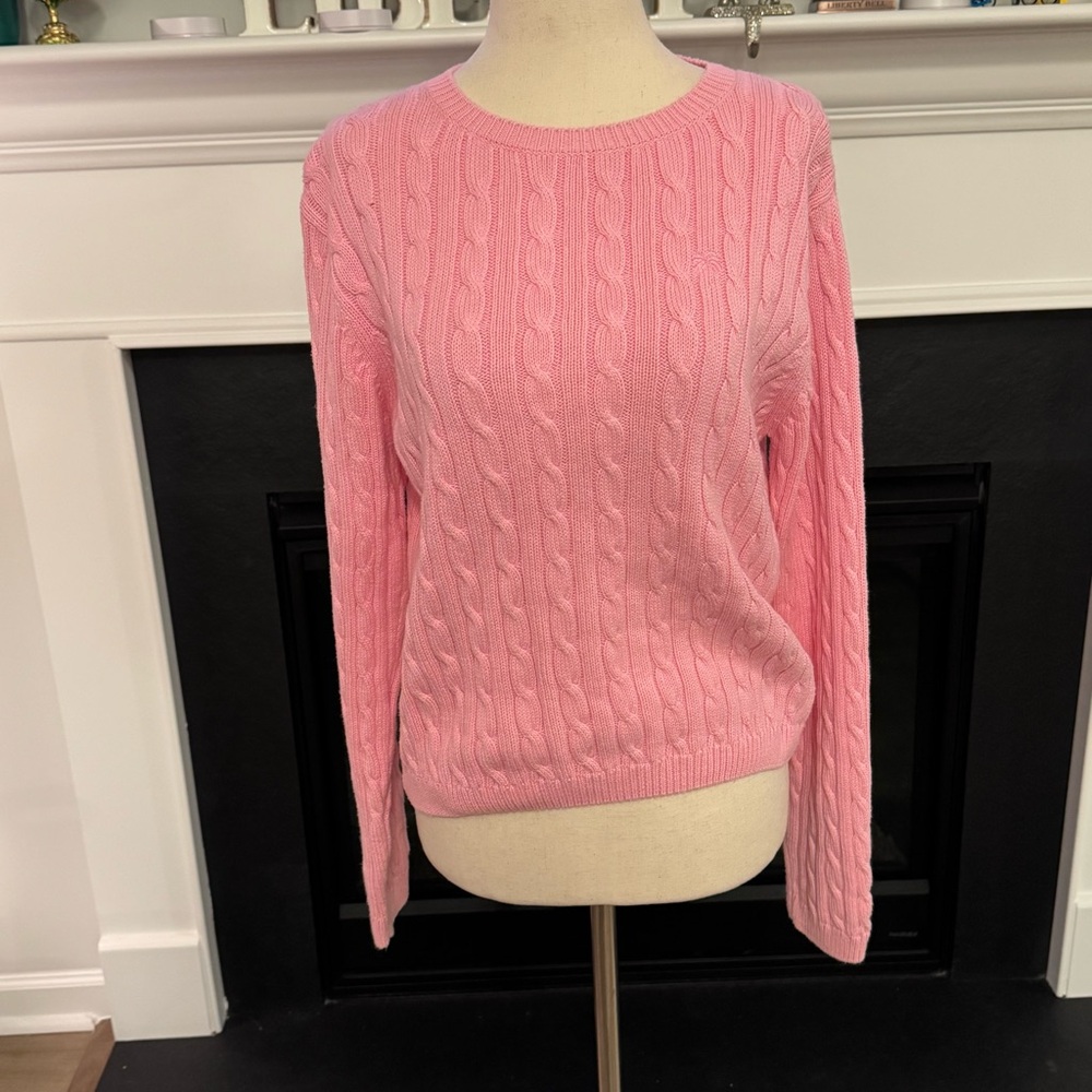 🌸 Lilly Pulitzer Pink Cable Knit Cotton Sweater (16)